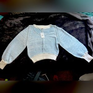Free People sweater with bubble sleeves. Size Small.